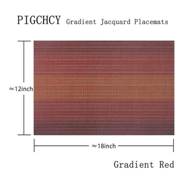 pigchcy Mantel individual redondo de vinilo resistente al_2