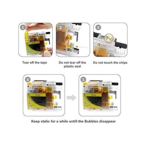 ouguan 5 Pack Replacement Ink Cartridge Combo de tinta