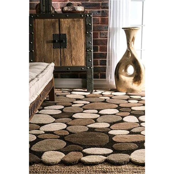nuLOOM Tapete para piso con diseño de piedras guijarros_2