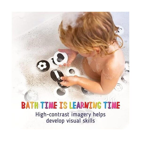 merka Tarjetas de baño para bebés blanco y negro juego_3