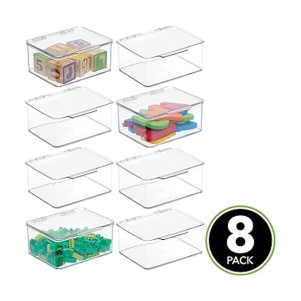 mDesign Cajas apilables de plástico para juguetes con_2