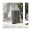 mDesign Cubo de basura redondo pequeño de metal de 3_2