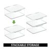 mDesign Cajas apilables de plástico para juguetes con_5