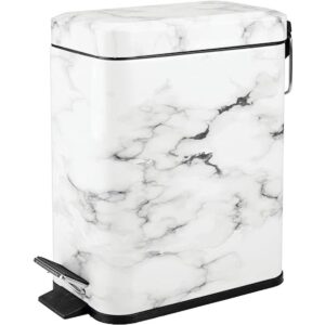 mDesign Cubo de basura de 5 litros con escalón de metal_1