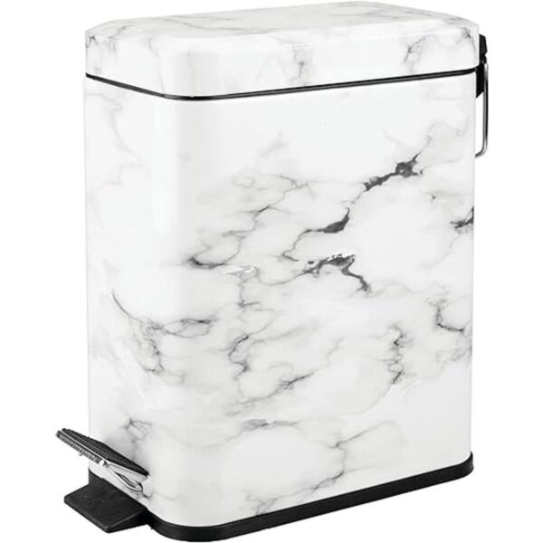 mDesign Cubo de basura de 5 litros con escalón de metal_1