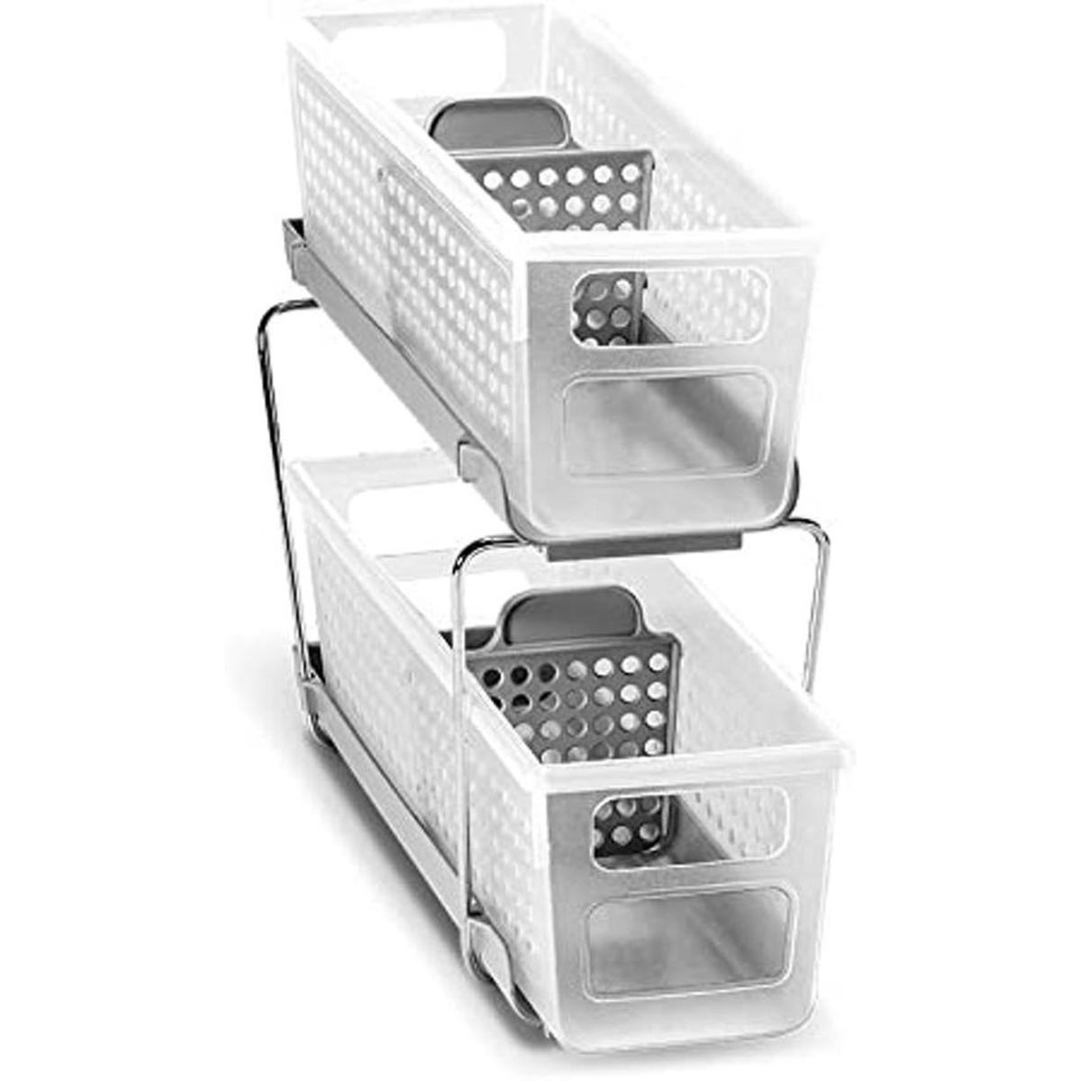 madesmart Mini organizador de 2 niveles multiusos de