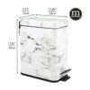 mDesign Cubo de basura de 5 litros con escalón de metal_4