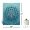 lamplig Cuadros de arte de pared con mandala color azul_6