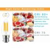 lamsky B22 bayoneta de filamento LED vela foco de luz 6 W_3