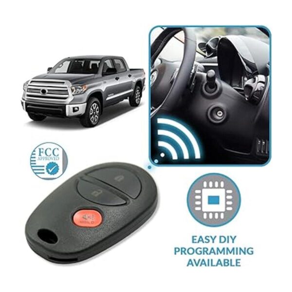 keyless2go Nueva Keyless Entry Remote Key Fob 3 Botón_5