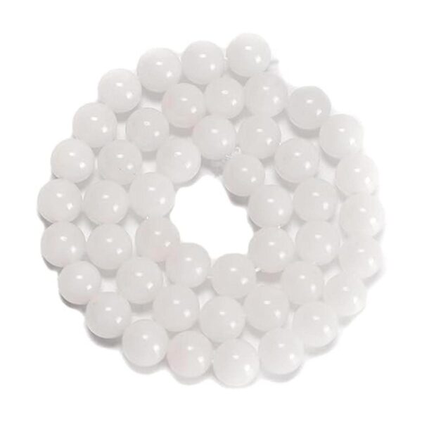 jodaying Cuentas sueltas redondas de jade blanco de 0.31_2