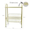jbikao Mesa auxiliar dorada mesa decorativa con soporte_3
