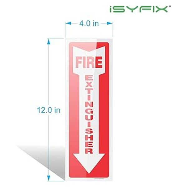 iSYFIX Letrero adhesivo reflectante para extintor de_2
