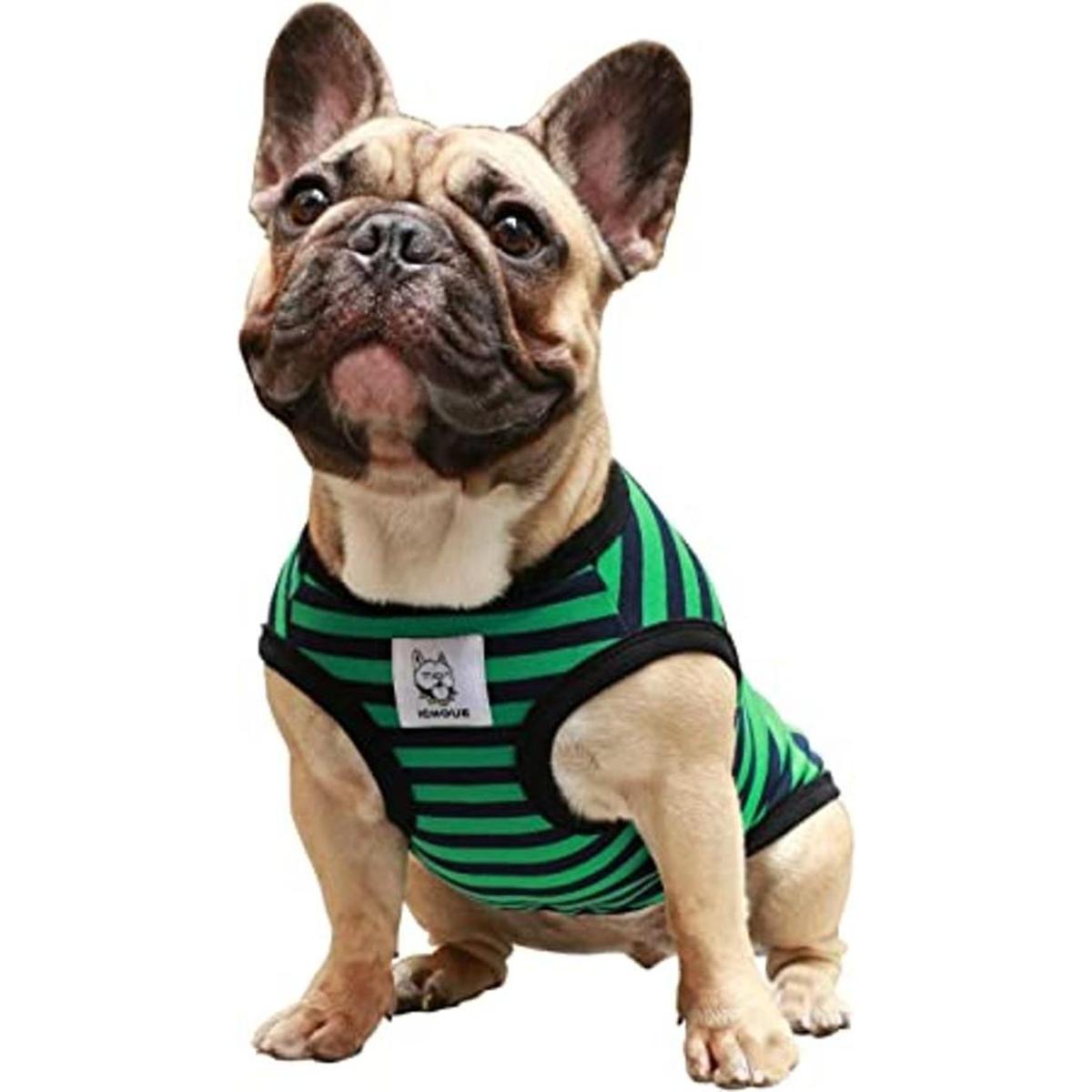 iChoue Camisetas de rayas para perro chaleco sin mangas