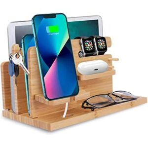 iCozzier Soporte de bambú para múltiples dispositivos para_1