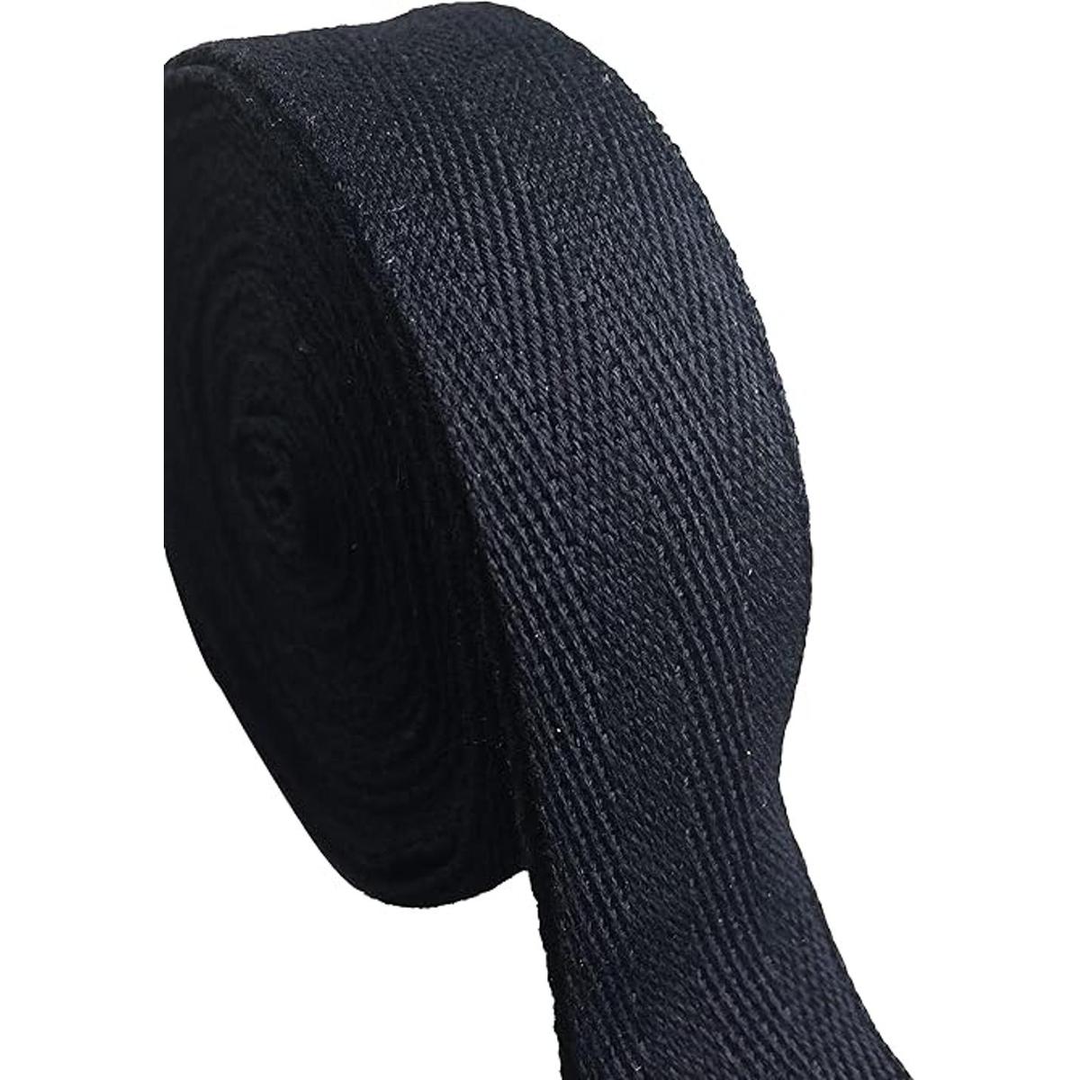 de sarga negra de algodón sesgo de 1 pulgada 0.984 in x