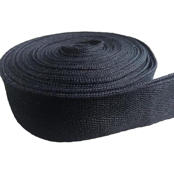 de sarga negra de algodón sesgo de 1 pulgada 0.984 in x_6