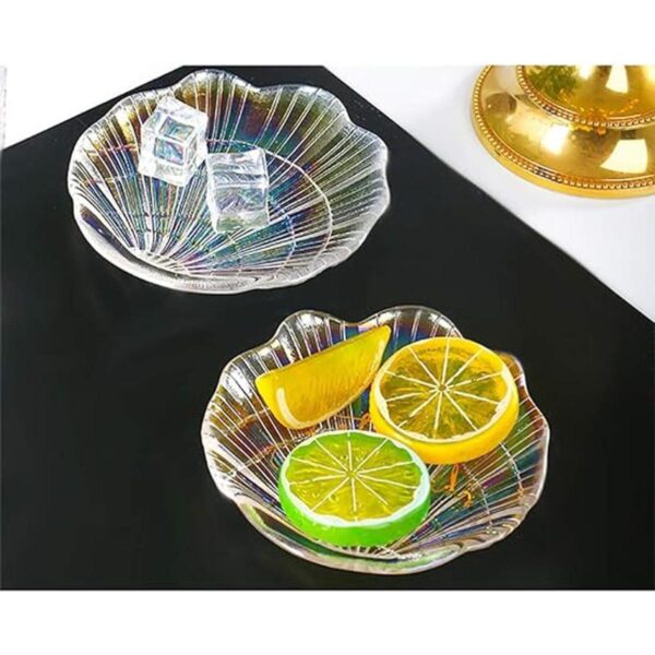 ccHuDE Bandeja de cristal con purpurina para joyas y_5
