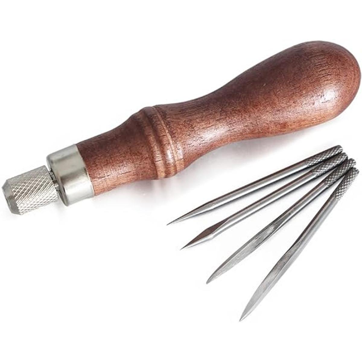 bricolaje 4 en 1 ajustable mango de madera punzón Repair