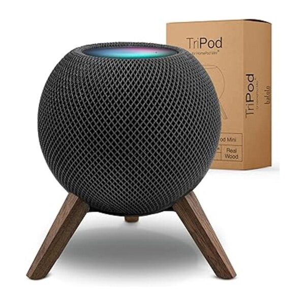 balolo Trípode de madera real para HomePod Mini nogal