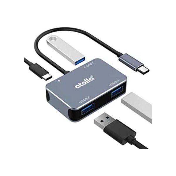 atolla USB C Hub Adaptador USB C 4 en 1 de aluminio con 3_1