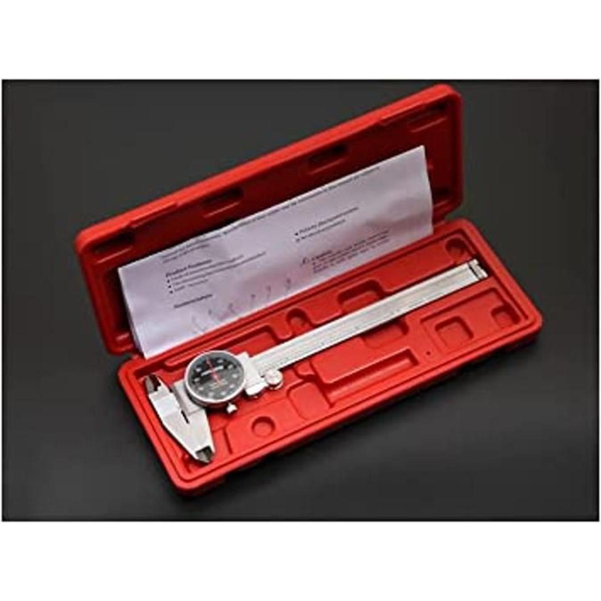 accusizetools 6 x 0.001 Negro Face Dial Caliper en