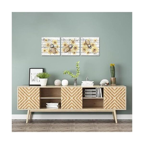 Zlove 3 piezas vintage de girasol abeja animal insecto_2