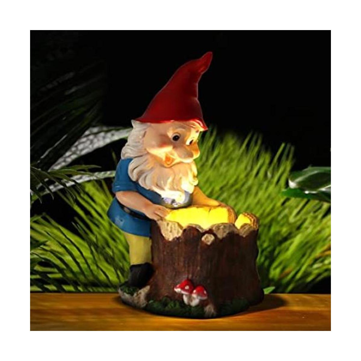 Zermurd Estatua de jardín de gnomos decoración al aire