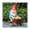 Zermurd Estatua de jardín de gnomos decoración al aire_5
