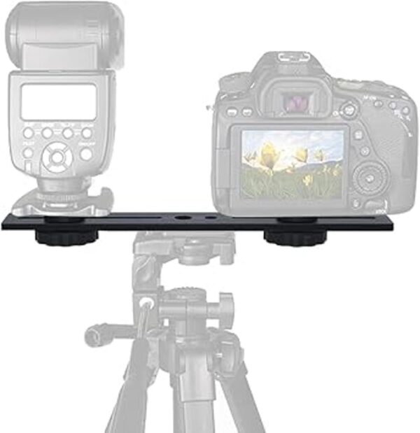 Zeetain Barra de extensión de flash dual Speedlite de 8