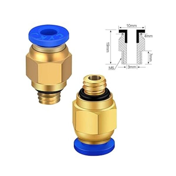 Zeelo PC4M6 Empuje neumático para conectar PC4M10 recto_2
