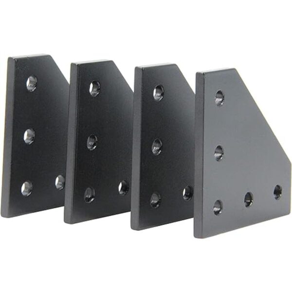 Zeberoxyz 4 unidskit negro forma de L placa de soporte de