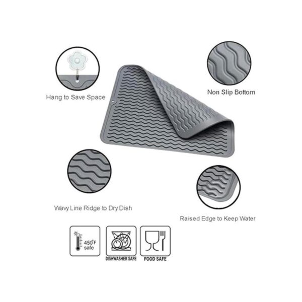 ZLR Alfombrilla de silicón para secado de platos fácil_3