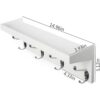 ZGZD Perchero de pared blanco con estante para colgar en_6