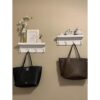 ZGZD Perchero de pared blanco con estante para colgar en_5