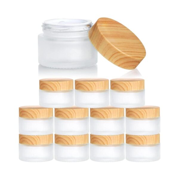 ZENFUN Juego de 12 recipientes de cosméticos de vidrio
