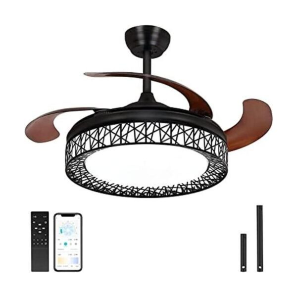 Ohniyou Ventiladores de techo retráctiles de 42 pulgadas_1