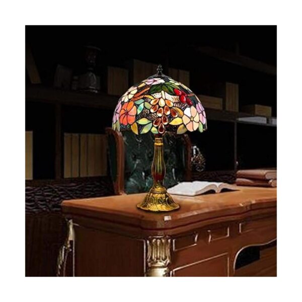 FUMAT Lámpara de mesa de noche LED E26 bombilla Tiffany_2