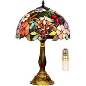 FUMAT Lámpara de mesa de noche LED E26 bombilla Tiffany_1