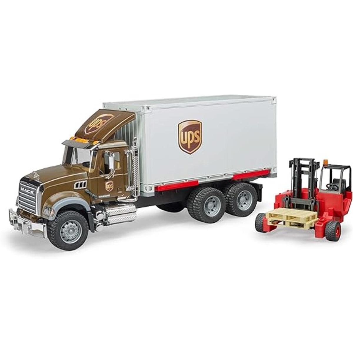 Bruder Toys Camión logística UPS de granito 02828 Mack con