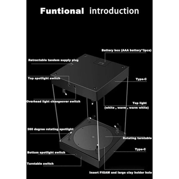 Phicen Caja de exhibición de figura de acción 16 con foco_2