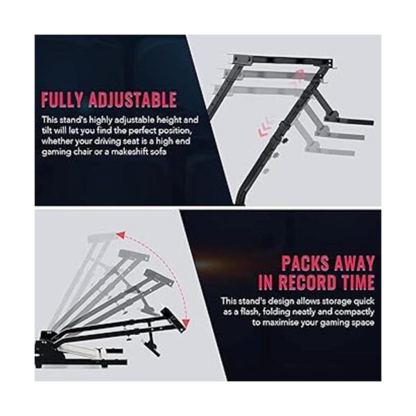 COZ Foldable Racing Steering Wheel Stand Height_4