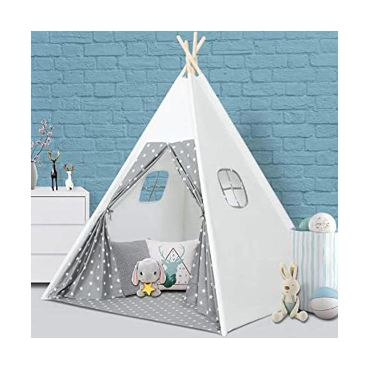 Wilwolfer Tienda de campaña de tipi para niños con estuche