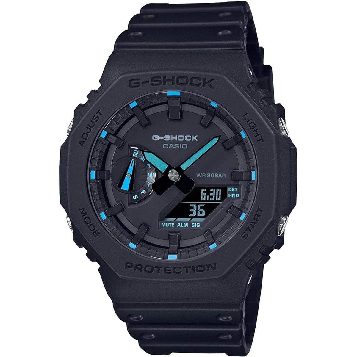 GShock GA21001A2 Reloj de neón con acento azul