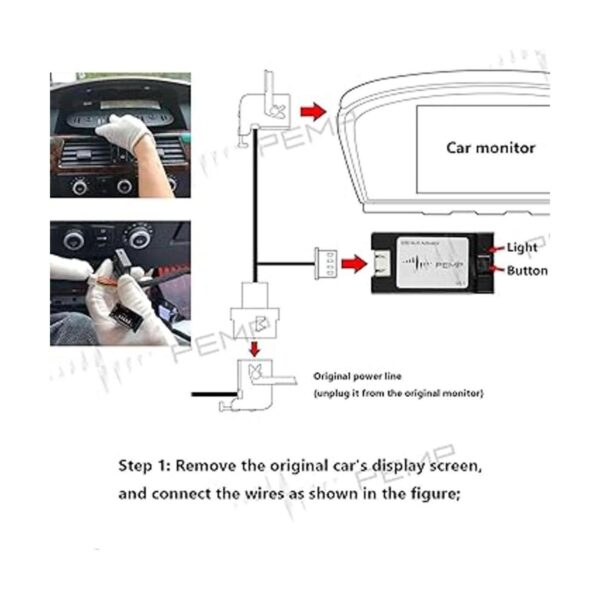 PEMP E60 Aux Adapter Open The Aux Audio del coche original_2