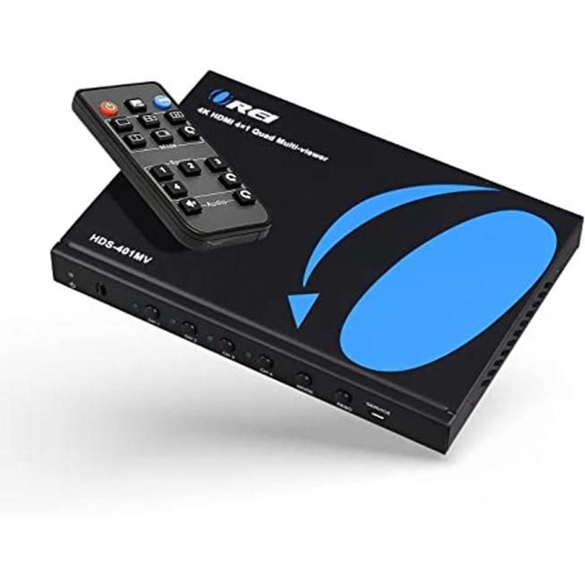 Orei Visor HDMI Quad Multi 4 en 1 conmutador HDMI de 4