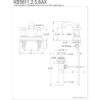 Kingston Brass kb5615ax Restauración 4inch centerset_4