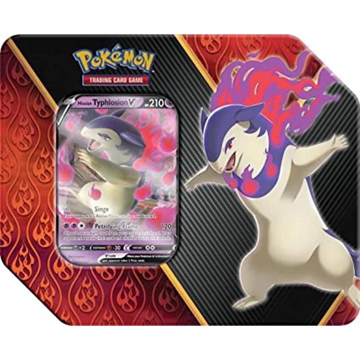 Pokemon Tarjetas lata de tiphlosión hisuana V de potencia