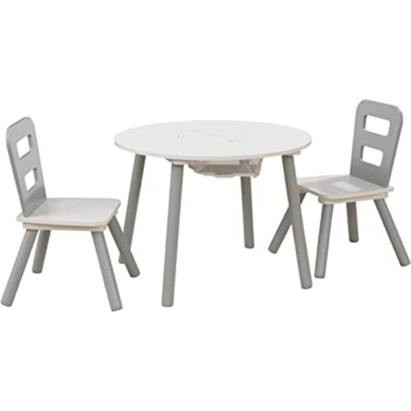 Juego de 3 unidades de mesa redonda de almacenamiento y_1