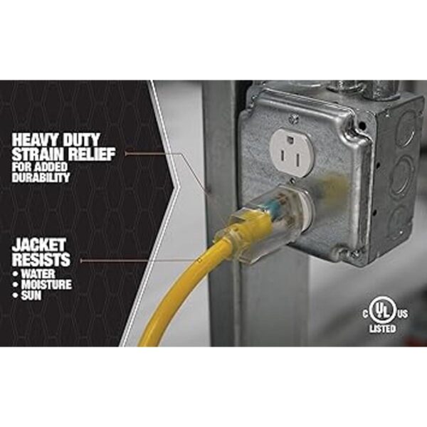 Southwire 2589 SJTW de 100 pies 123 para exteriores
